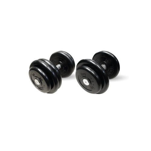 Гантель неразборная черная "Профи" 71 кг MB Barbell MB-FdbM-B71