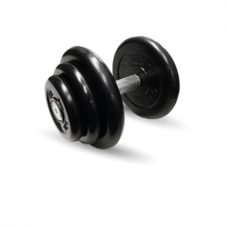 Гантель неразборная черная "Профи" 18.5 кг MB Barbell MB-FdbM-B18,5