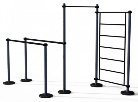 Шведская стенка, турник и брусья MB Barbell MB 7.60/10